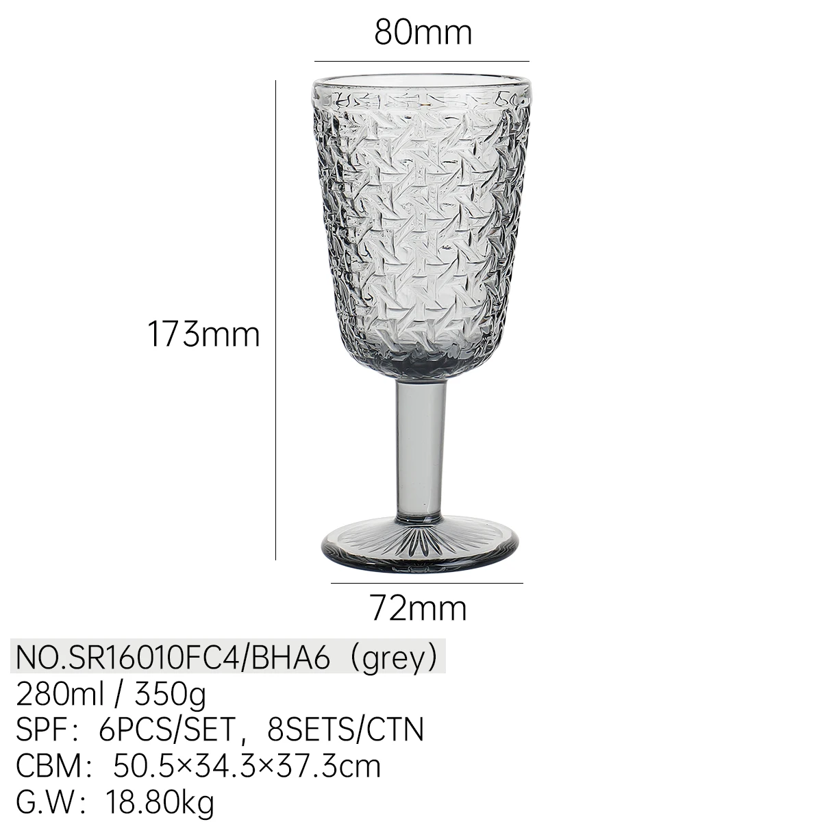 Wholesale Glassware Glass Wine Goblets Vintage Colored Decoration Clear