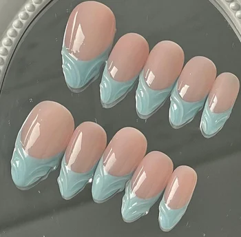 10Pcs Colors wholesale hand paint gel  best-selling beautiful luxury customized handmade Press On Nails