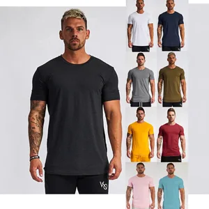 Summer Men's Sports and Leisure Solid Color Light Plate Short Sleeved T-shirt