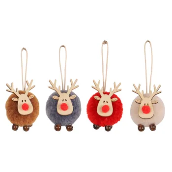 Factory Direct Creative Christmas Festival Decorations Mini cartoon felt deer pendant Christmas tree decoration pendant