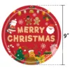 Assiette rouge 9 pouces-16PCS