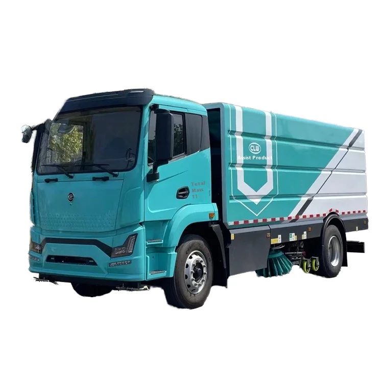 product 18t high performance durable new energy pure electric road sweeper truck electric sweeping car for washing sweeping-5
