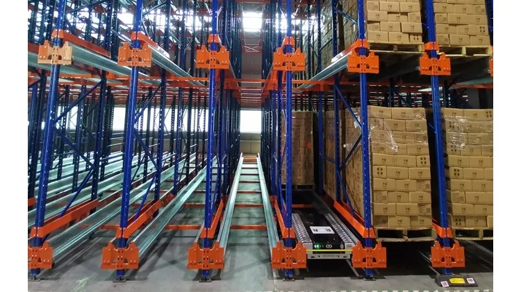 Industrial Warehouse Storage Shelving Automatic Racking System Remote ...