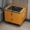 Orange_Sans fil Chg+LED+USB+Double Haut-parleur BT+Verrouillage FP