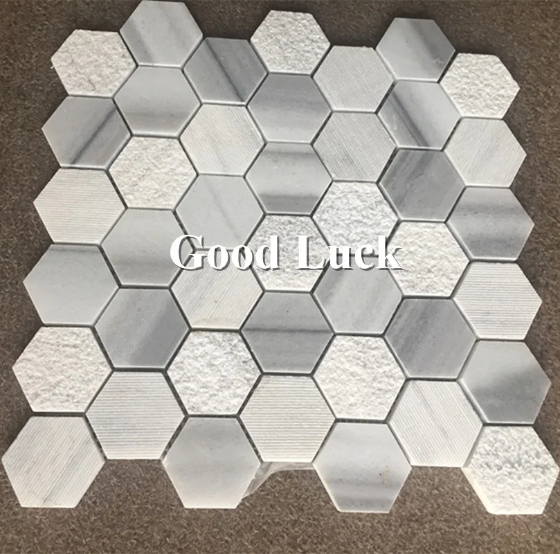 The Latest Design Marble Gray Stone Non-Slip Surface Mosaic Tile