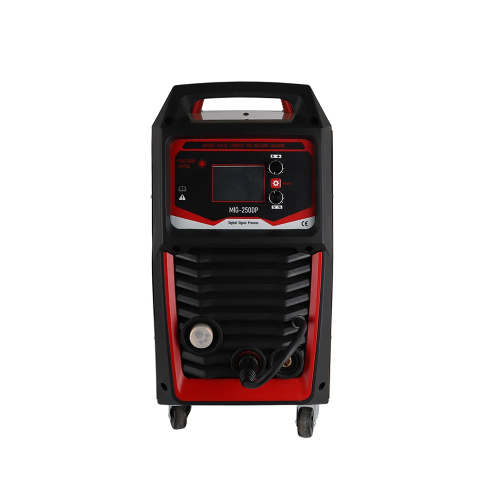 Mig 250DP LCD 220V Digital Singal Control Synergic  Double Pulse Welding 4 Roll 3 In1 MIG/TIG/MMA  Factory Whole Sales in Stock