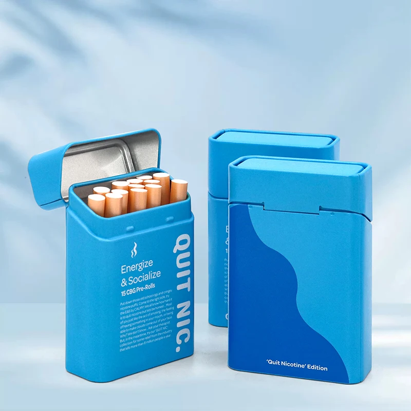 cigarette tin box Customized Rectangular Metal Box