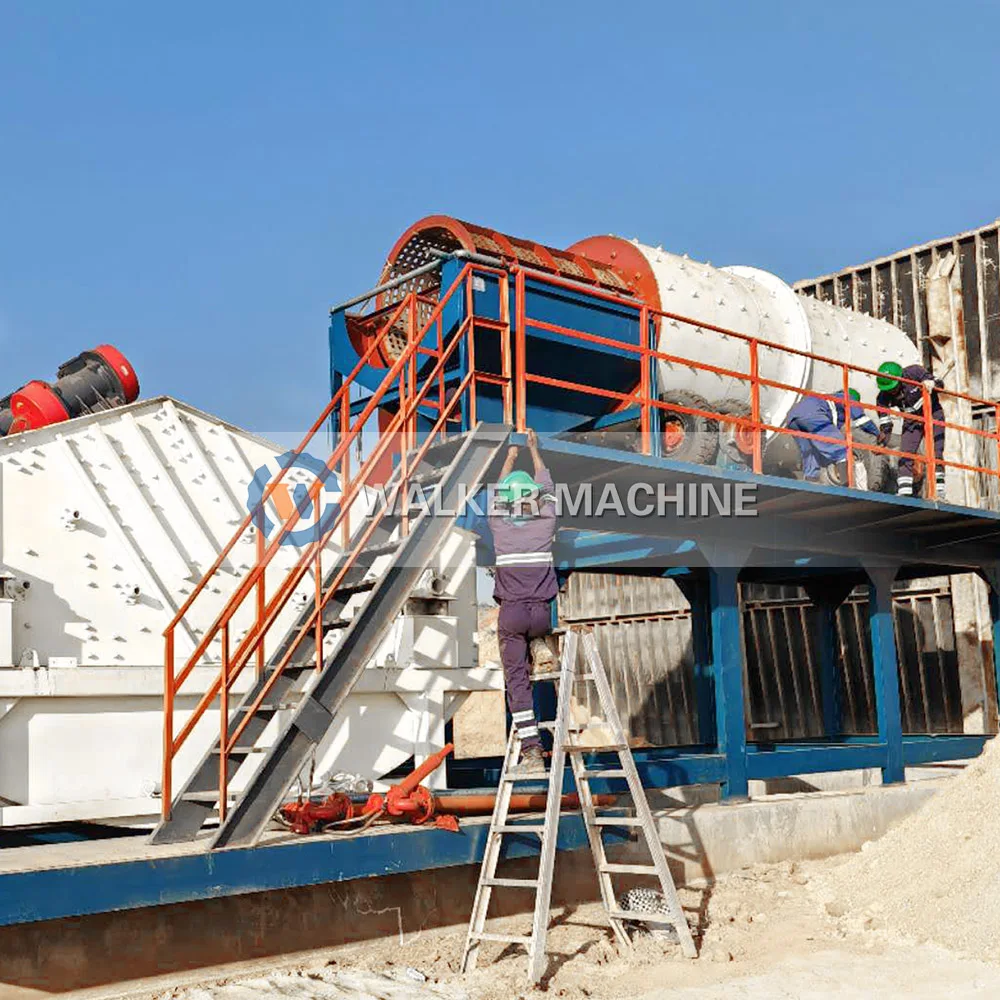200TPH Gold Mining Machinery Washing Trommel Scrubber for Gold Diamond Processing Plant