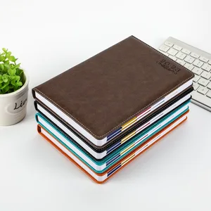 2023 New Arrival A5 Hardcover PU Leather Journal Planner Notebook Sewing Binding Cover Custom Paper Printed Diary