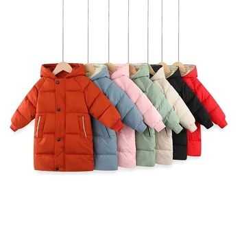 2024 Winter Kids Jacket Kids Bubble Quilted Down Jacket Kids Long Sleeve Warm Down Jacket