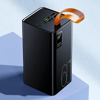 High Capacity 60000mah Power Station With Digital Display Four USB Output 22.5W PD Power Bank for Phone