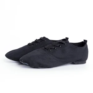 Unisex Canvas Teachers' Dance Shoes Flat-Bottomed Jazz Dance Shoes Soft-Soled Folk Dance Performance Shoes