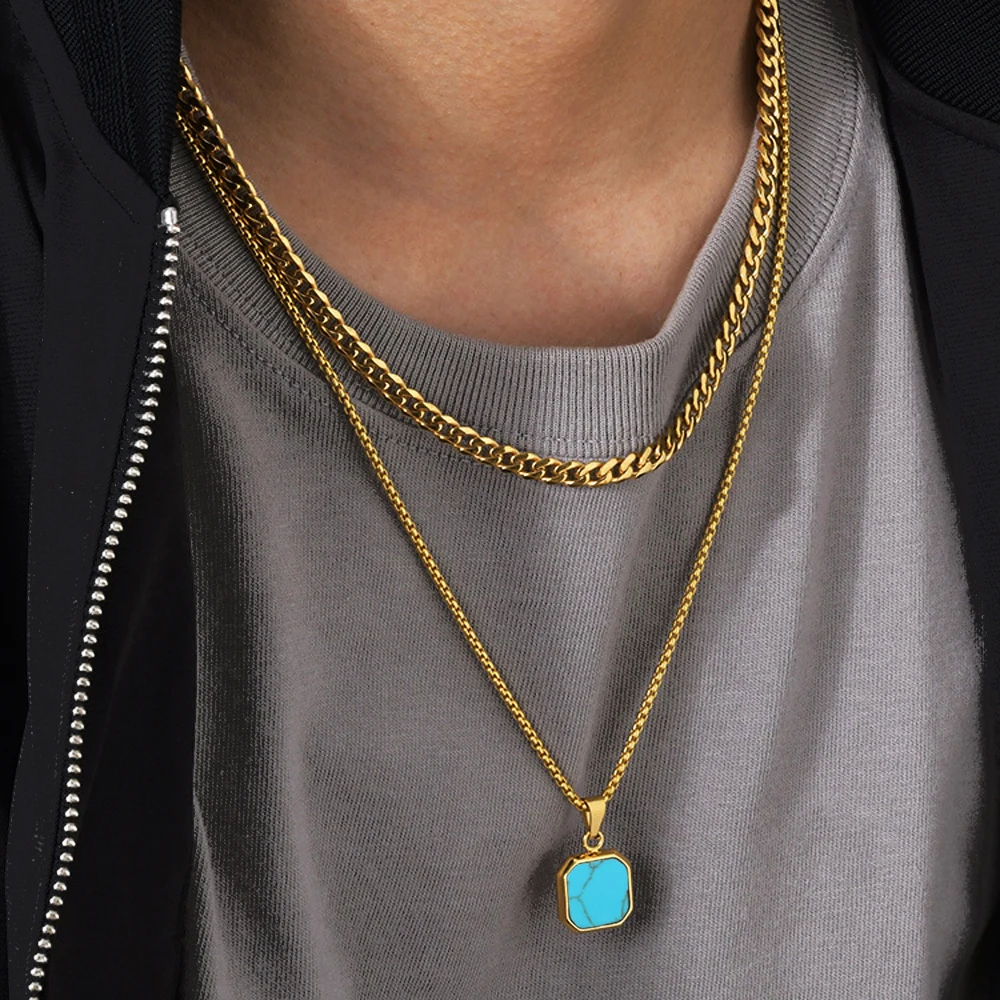 ◆NIALAYA◆Square Turquoise ペンダント 送料込 ◇NIALAYA◇Square Turquoise ペンダント 送料込 (NIALAYA