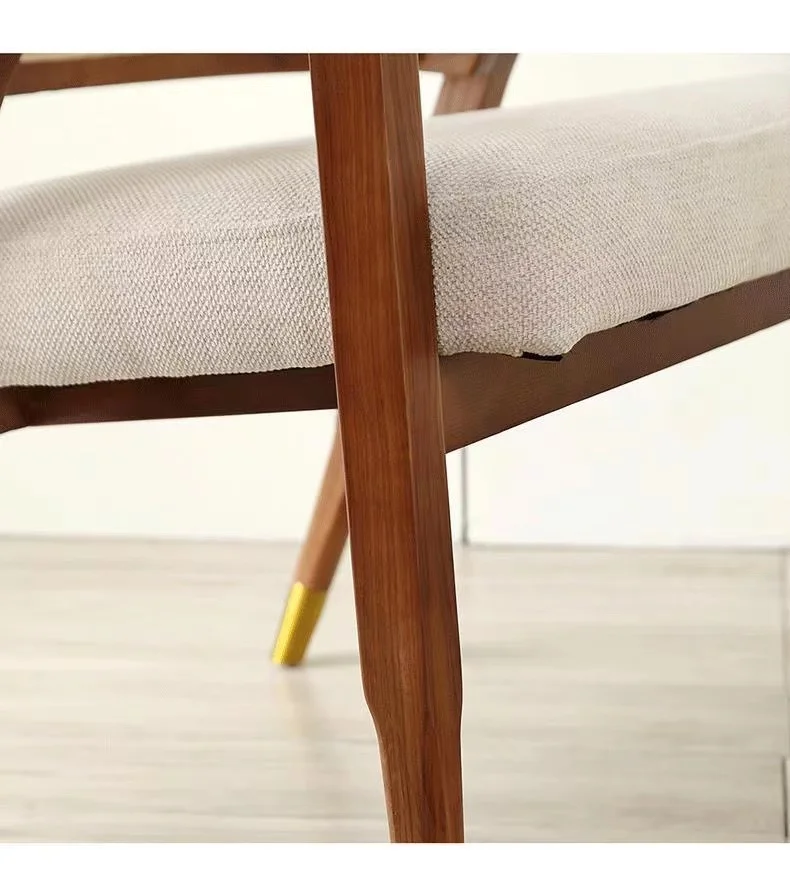 Nordic Solid Wood Dining Chair Creative Retro Backrest Single Dining