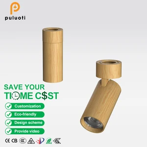 Nordic Log Color 3000K 12W LED Spot Light Aluminum Anti-Glare Adjustable Angle Indoor Home Living Room Spotlight Surface-Mounted