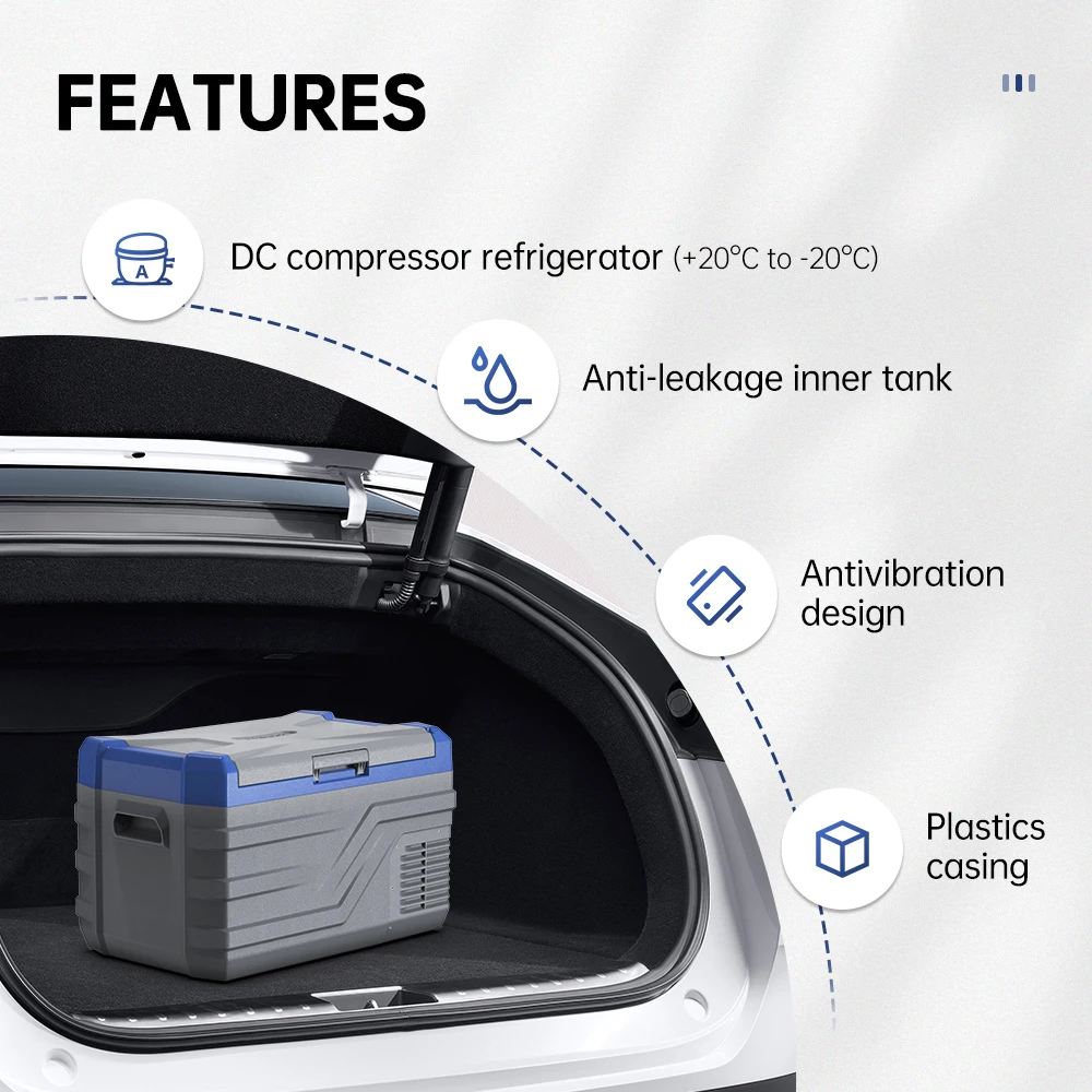 NL50 Alpicool 12V Portable Fridge & Freezer, AC 100-240V Mini