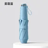 Ultra-light convenient 6-bone pencil umbrella-haze blue