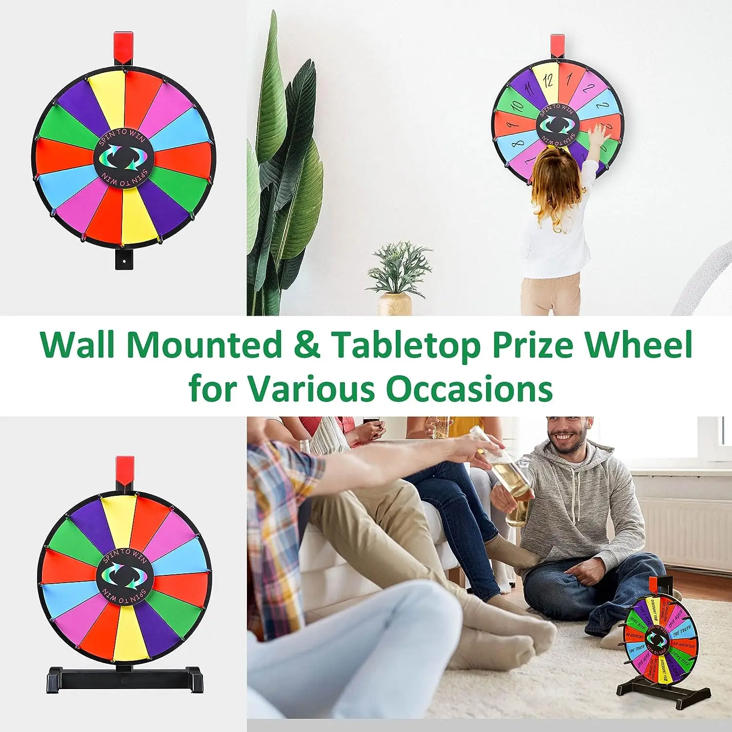 Tabletop Spinning Prize Wheel Fortune Game Wheel Lucky Spin Wheel