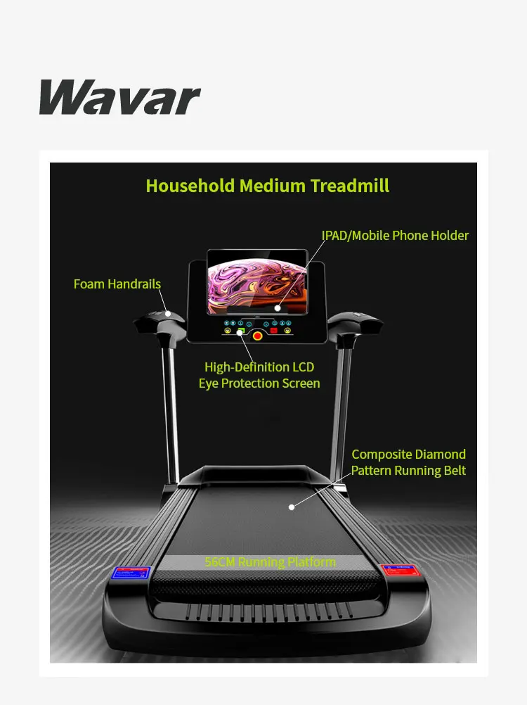 Wholesale Price Foldable Gym Running Machine Electricity Treadmills For
