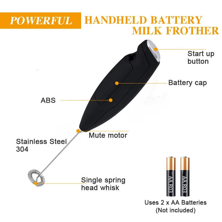 Professional Cappuccino Coffee Battery Operated Milk Frother Foamer Portable Milk Frother Buy