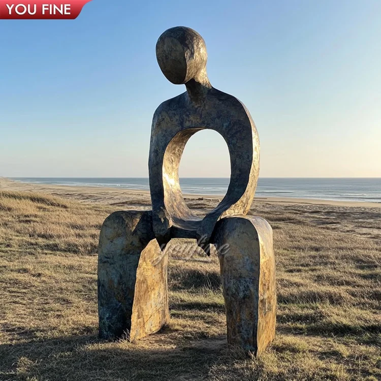 屋外公園庭園ブロンズ製中空男性座像彫刻| Alibaba.com