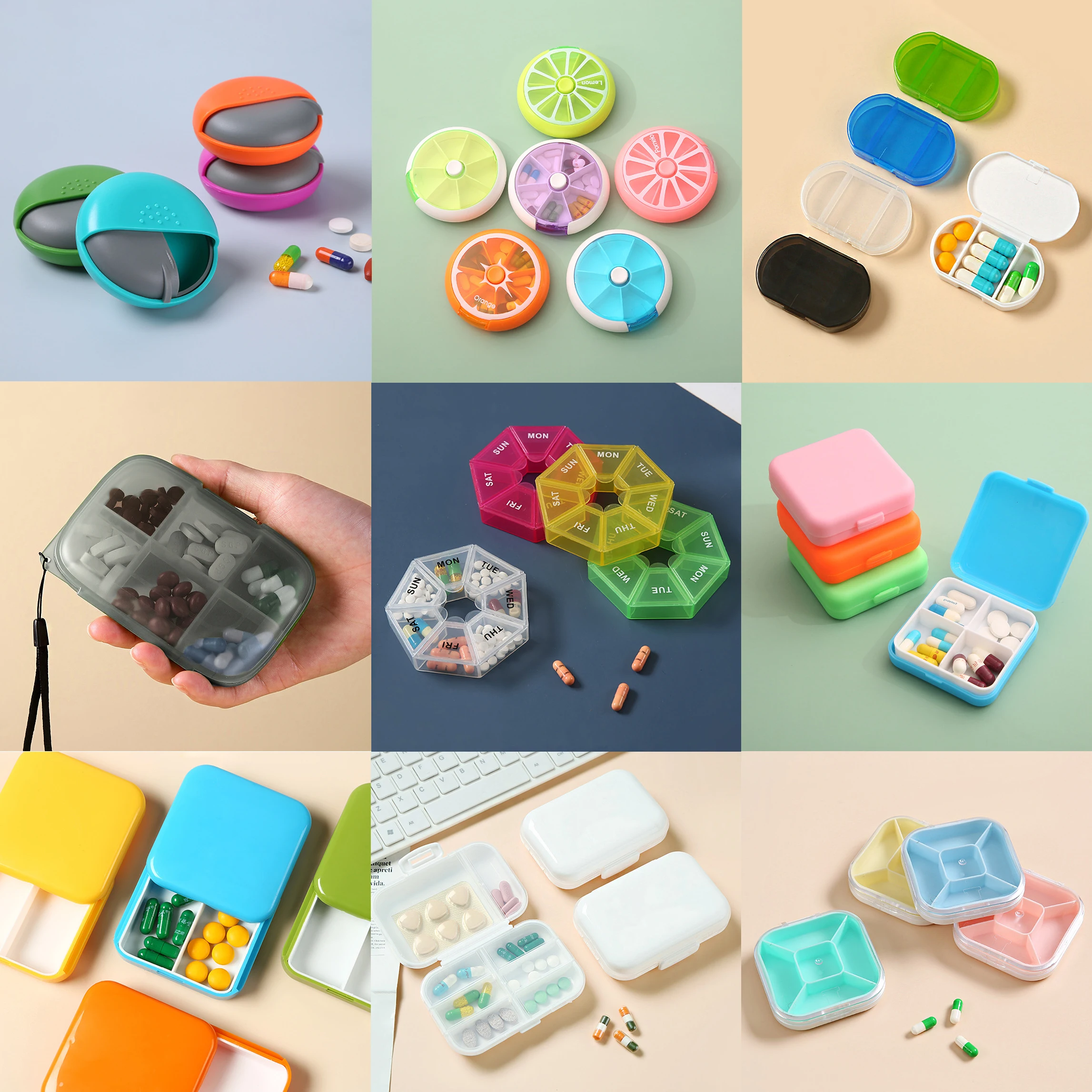 Оптовая продажа мини-пластиковые многофункциональные пилюли резаки для таблеток 3 в 1