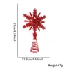 Stella superiore dell'albero del fiocco di neve rosso multistrato