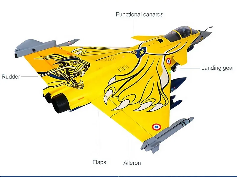 FMS 80mm Rafale EDF PNP Jet RC Airplane Hobby Model Functional Details Quick Connectors Central Control Board
