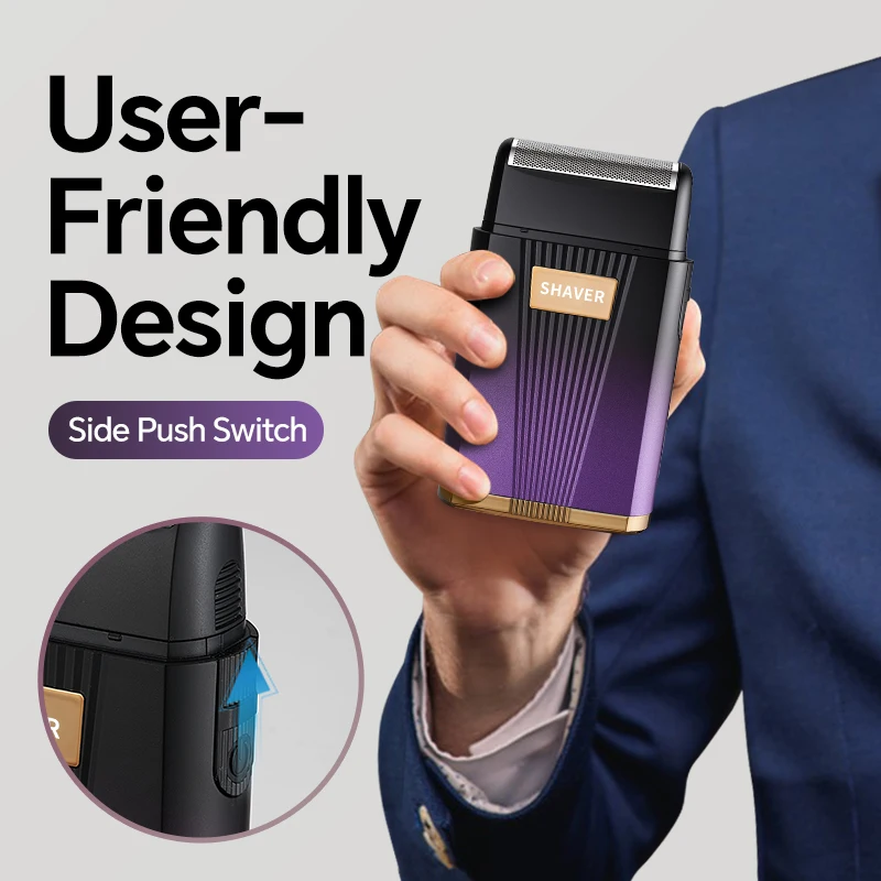 High-Power Reciprocating Single Head Men's Electric Shaver Rechargeable with TYPE-C Charging Port for Household RV Hotel Use manufacture