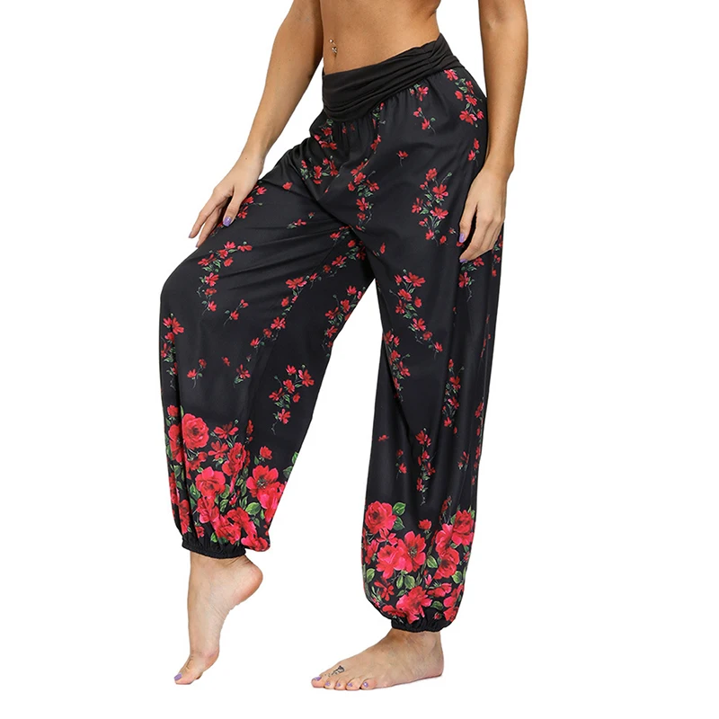 Women Print Trousers Beach Holiday 
