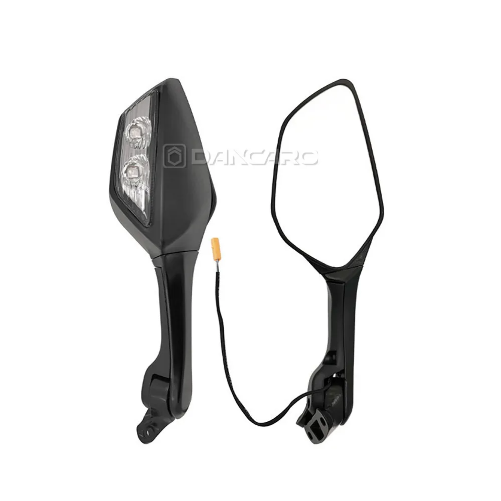 Universal Mini Round Black Motorcycle Mirrors - 10mm Mount For Suzuki, Honda, Kawasaki, Yamaha
