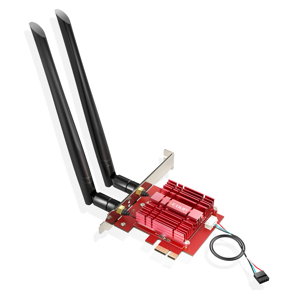 thumbnail image 2 of DERAPID AC1200 PCI-E WiFi + Bluetooth 4.0 Network Card For Desktop PC 2 of 3