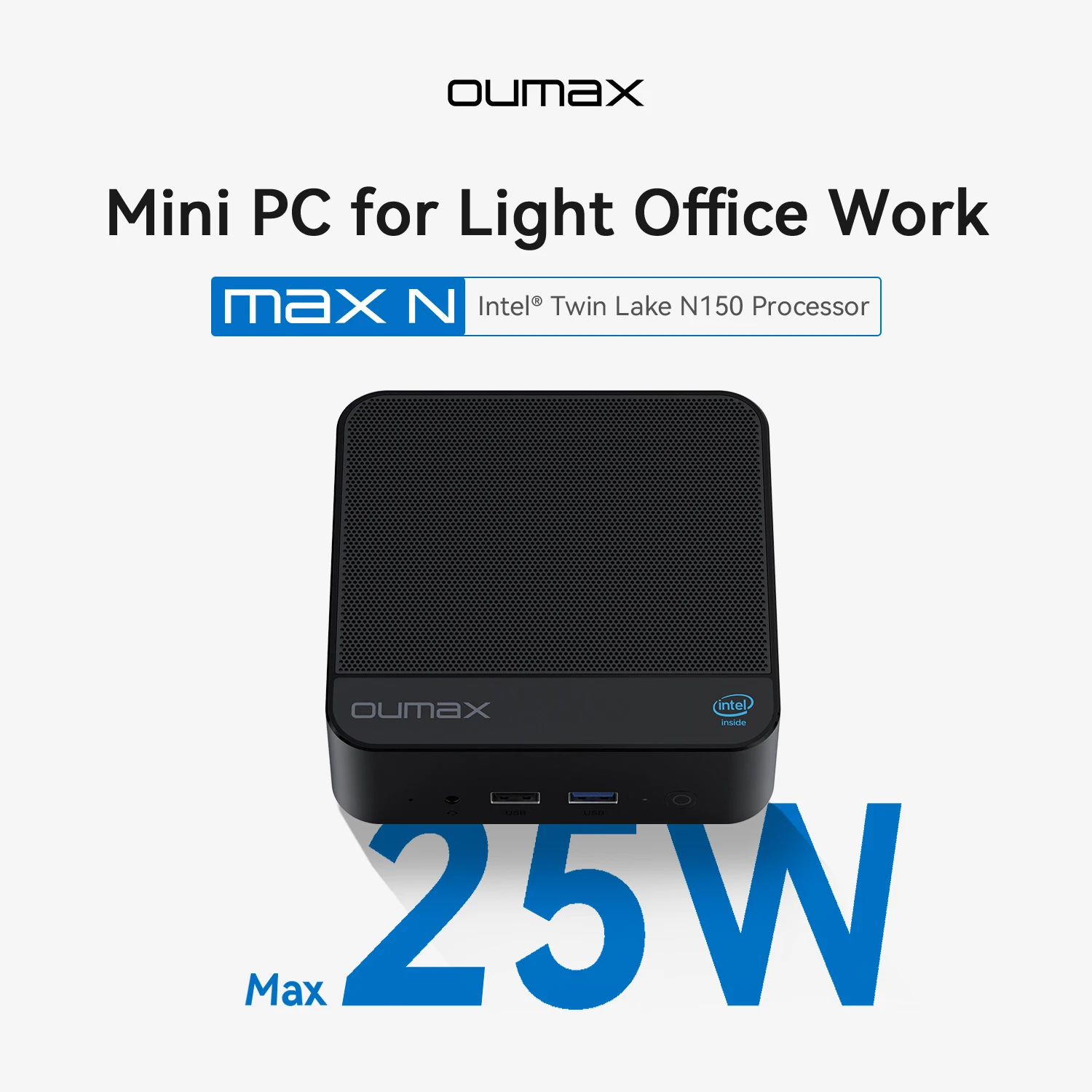 Oumax Gaming Mini PC with Intel Twin Lake N150 - 16GB RAM