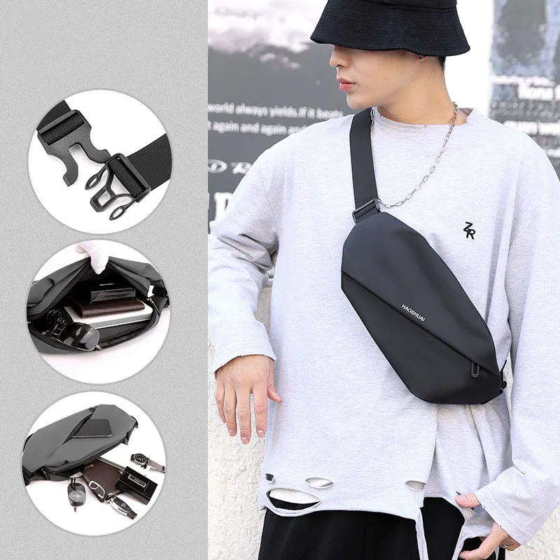 Chest Bag For Men 2024 New Multi-Functional Fashion Sports Waist Bag Mobile Phone Bag