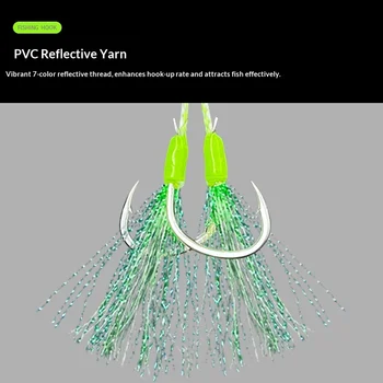 Factory Spot Wholesale Core-Wrapped High-Carbon Steel Double Sea Fishing Hooks Big-Bait Slow-Rolling Lure Jig – Metal Jig – view 5