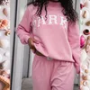 Pink, white letters with pink edge