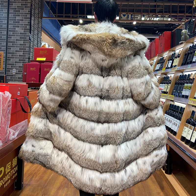 Fur Queen's Top Luxury Lynx Fur Coat - Winter Fashion