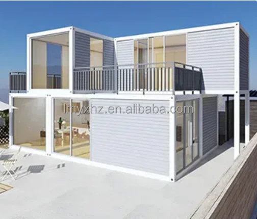 Fast Build Prefab Customized Design Luxury Three Bedrooms Eco-friendly Sandwich Panel Detachable Container House for Villa