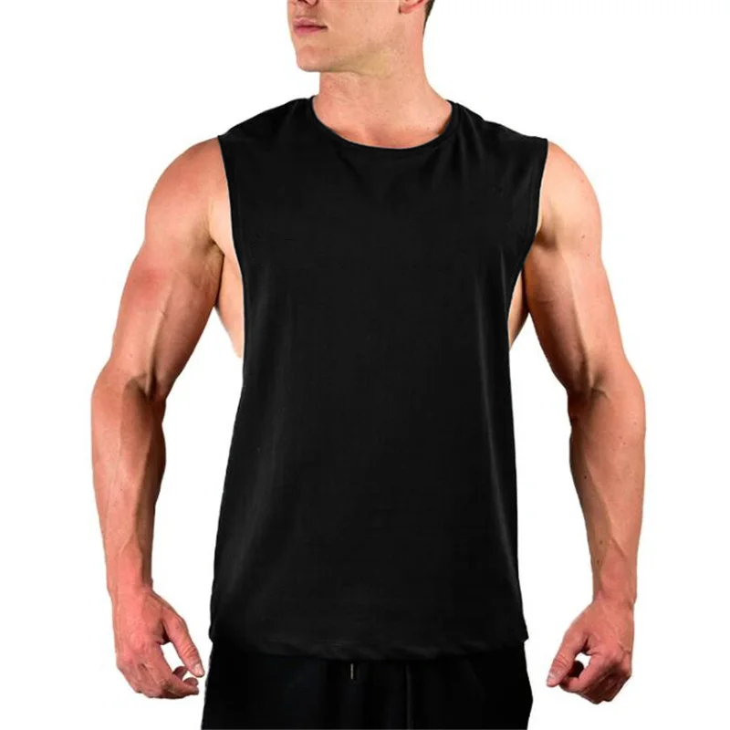 JBEELATE Men's Workout Cut Out Tank Top Sleeveless Hollow Out Rib