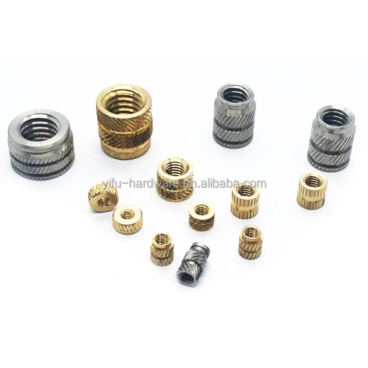 Direct Factory Price M3 M4 M5 M6 M8 M2 Aluminium Revert Nyloc Plastic Copper Brass Hex Round Thread Knurl Screw Insert Nut