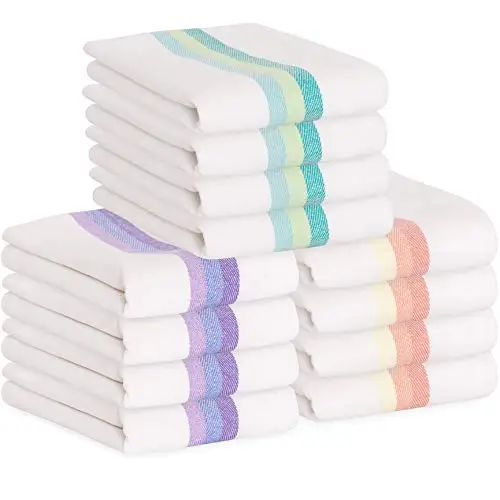 100% хлопчатобумажное чайное полотенце окрашенная пряжа простая полосатая серия Кухонное кухонное