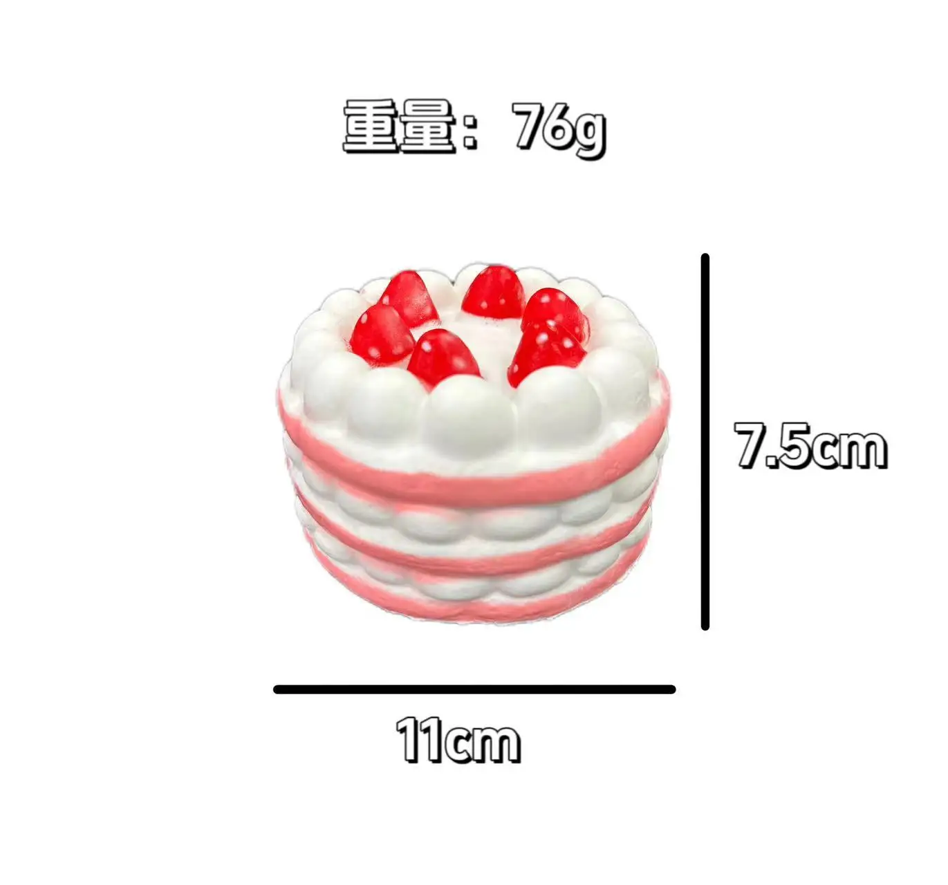 Kawaii Japanese Simulation Soft Scented Strawberry Cake Slow Rising Squishy Toys