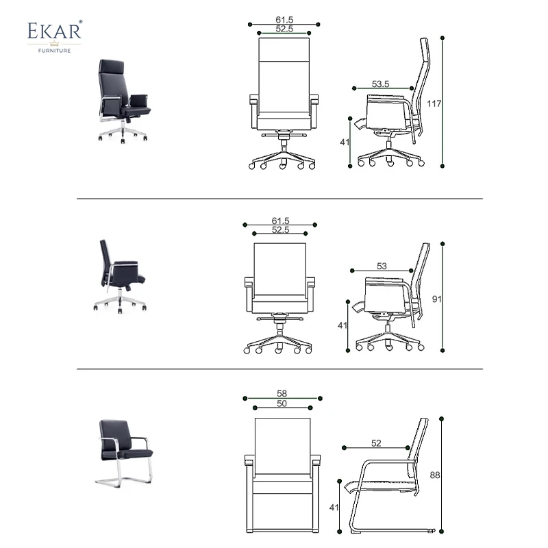 Italian Import Top Layer Leather Office Chair factory