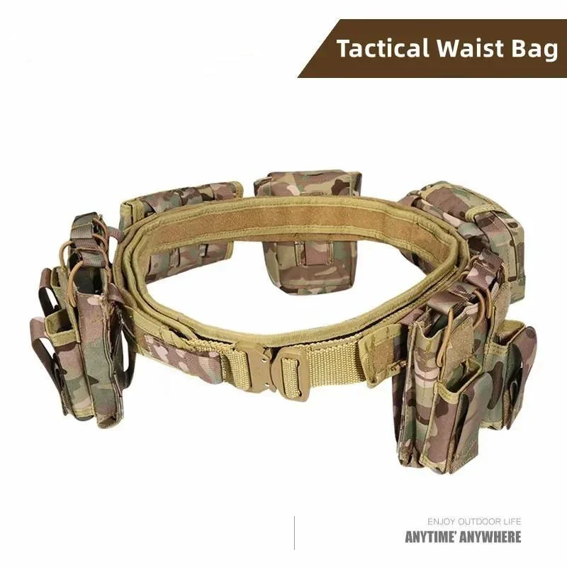 Outdoor Multifunctional Climbing Storage Bag Hiking Hunting Tactical Pouch Belt Pocket Bag Tactical Multifunctional Waist Belt
