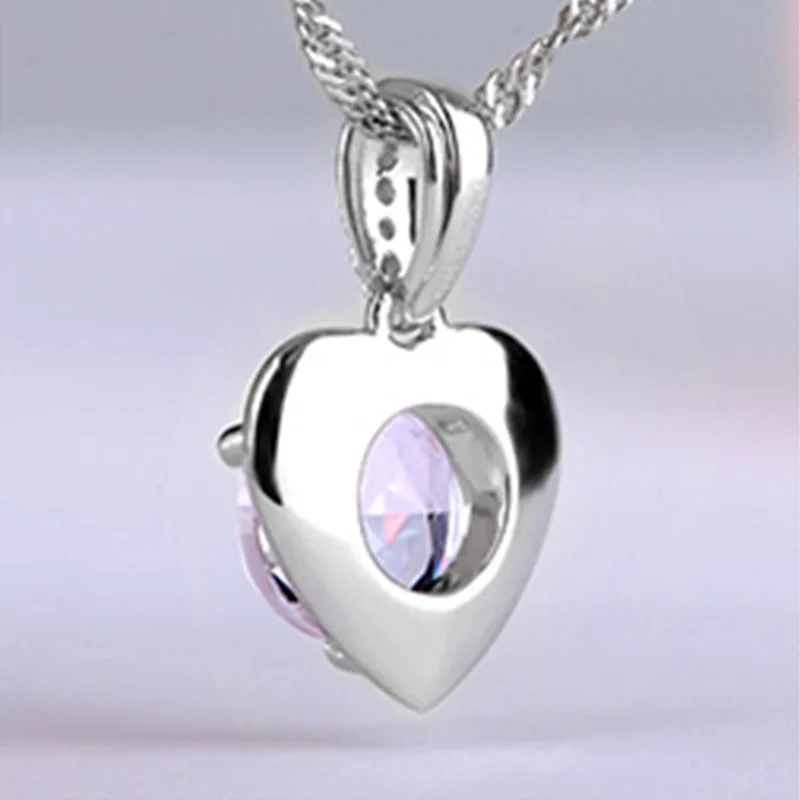 Heart Necklace Luxurious Pendant Necklace, 3 Layer Platinum Plated Free Shipping