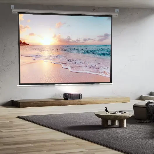 New Design Factory Direct Sales New 120 Inch Soft PVC White Integrated Projection Screen Projector Screen
