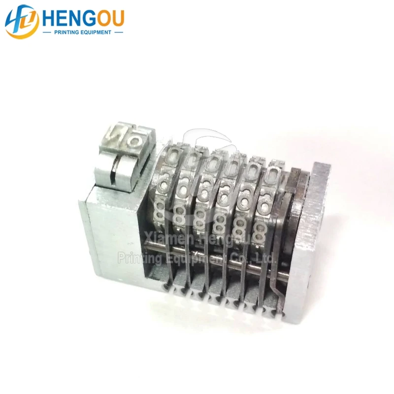 36X25X17MM 6 Digits Numbering Machine Forward for Letterpress Number Coding 4X8 Cicero