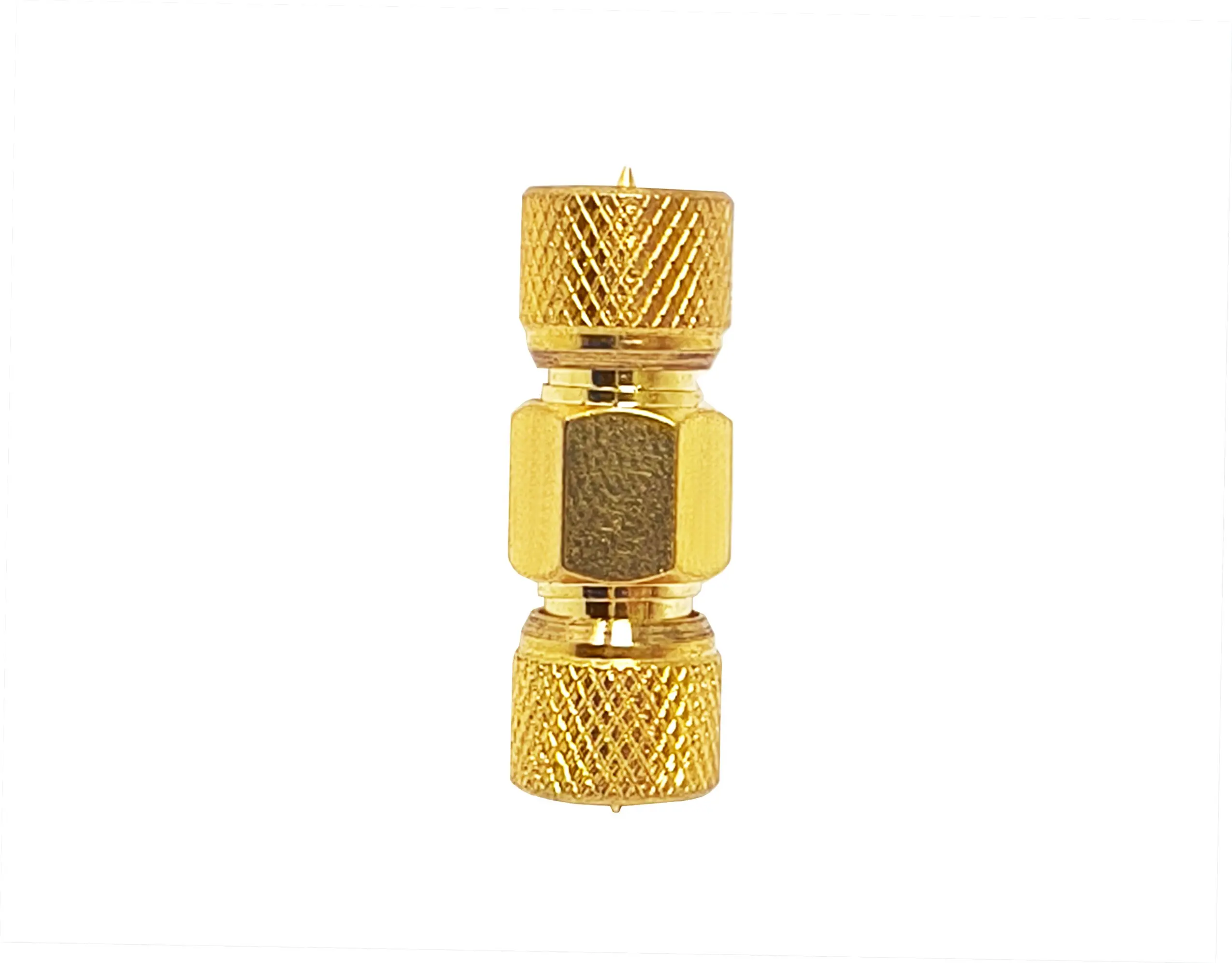 RF Adapter 50 Ohm 10-32 M5 UNF Male Pin to 10-32 Male Straight Golden Connector