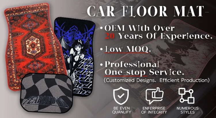 Customize Logo Anti-slip Universal Branded Rubber Floor Car for Mats manufacture