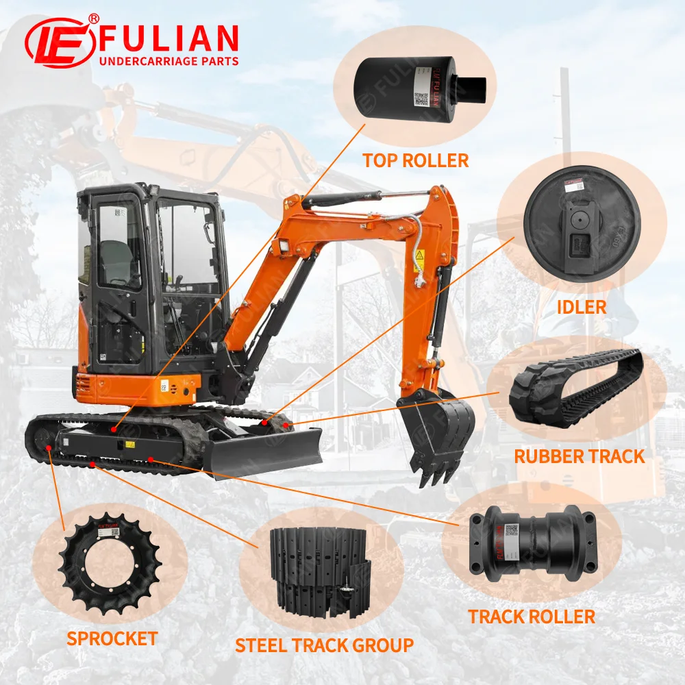 High Wear Resistant Mini Excavator Rubber Track 400x72.5x74